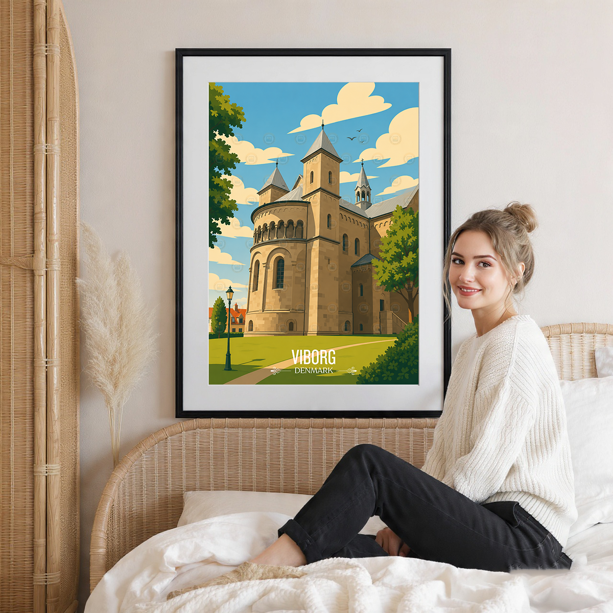 Viborg - Denmark - Travel Poster Vintage Style Wall Art Print - Art Print - Travel Art Poster