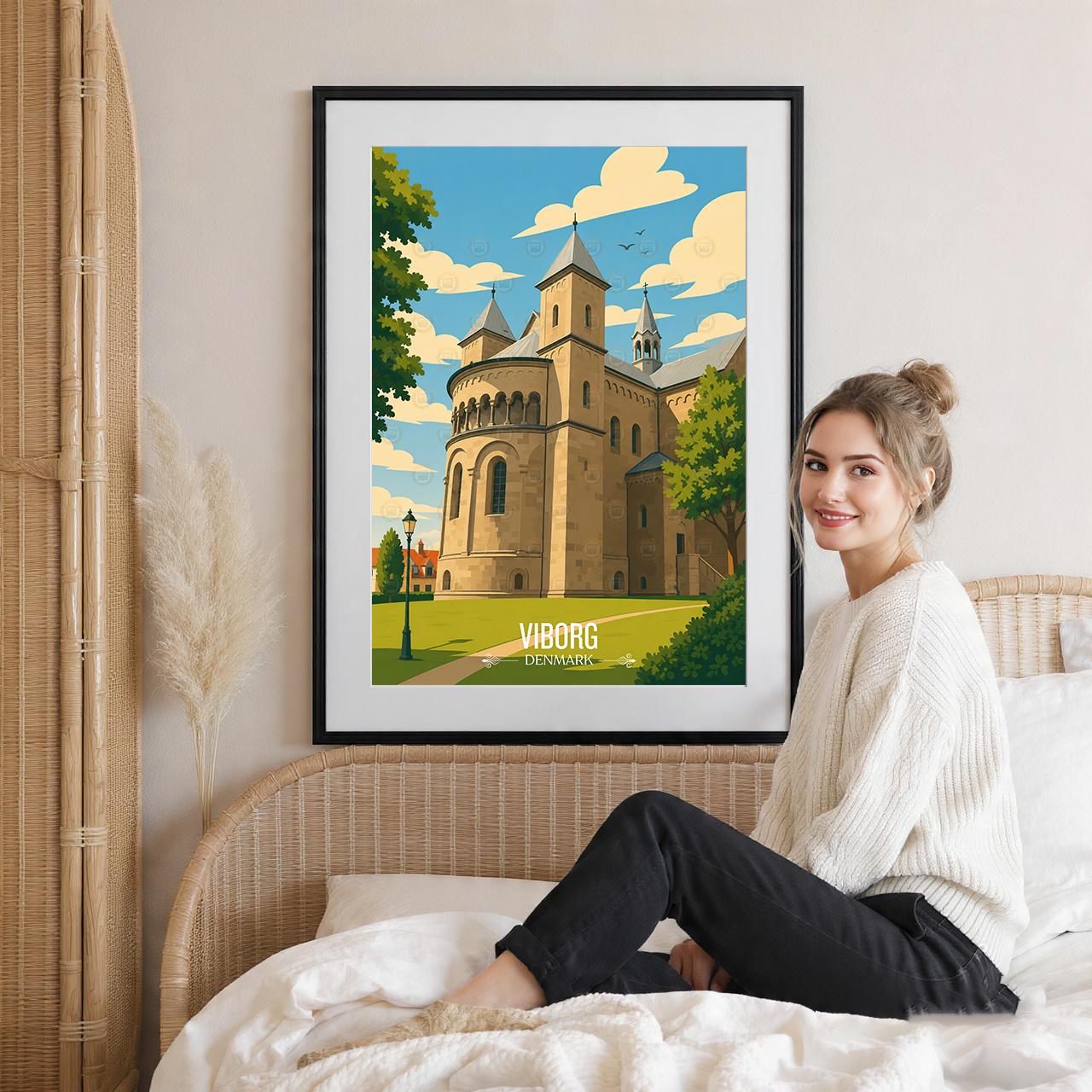 Viborg - Denmark - Travel Poster Vintage Style Wall Art Print - Art Print - Travel Art Poster