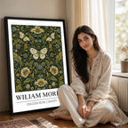 English Rose Canopy - William Morris - Wall Deco Poster Print - Art Print - Travel Art Poster