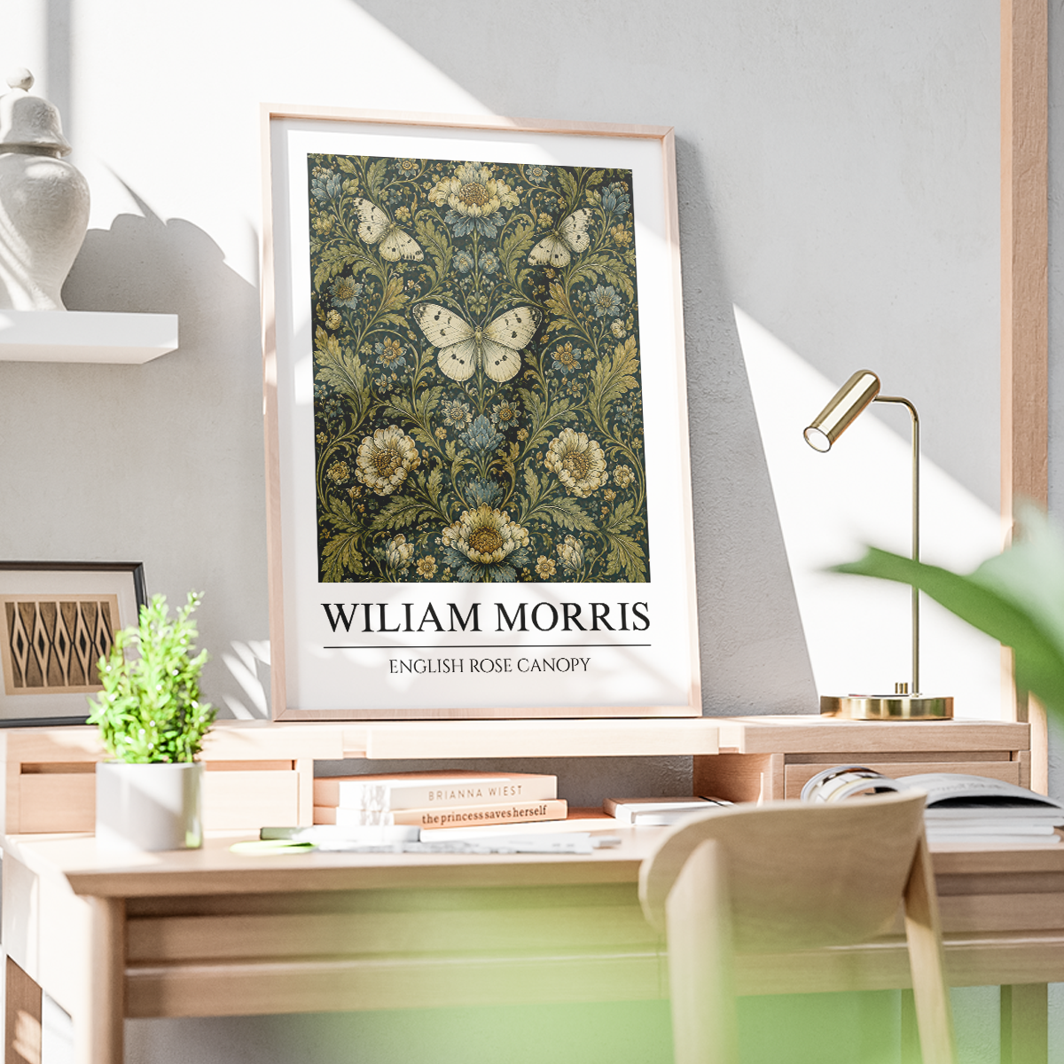 English Rose Canopy - William Morris - Wall Deco Poster Print - Art Print - Travel Art Poster