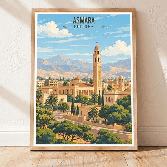 Asmara - Eritrea - Travel Wall Art Deco Poster Print | Modern Style - Travel Art Poster Print
