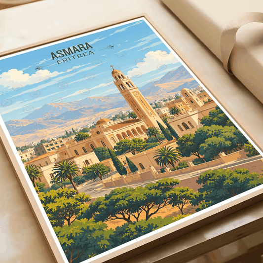 Asmara - Eritrea - Travel Wall Art Deco Poster Print | Modern Style - Travel Art Poster Print