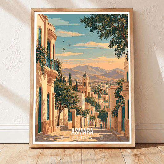 Asmara - Eritrea - Travel Wall Art Deco Poster Print | Modern Style - Travel Art Poster Print