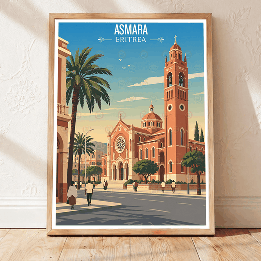 Asmara - Eritrea - Travel Wall Art Deco Poster Print | Modern Style - Travel Art Poster Print