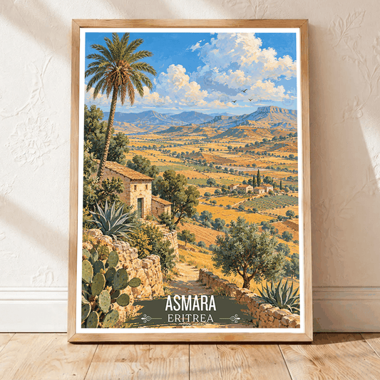 Asmara - Eritrea - Travel Wall Art Deco Poster Print | Modern Style - Travel Art Poster Print