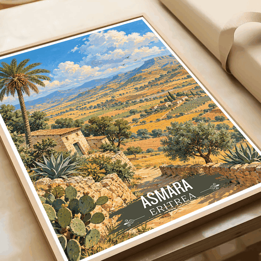 Asmara - Eritrea - Travel Wall Art Deco Poster Print | Modern Style - Travel Art Poster Print
