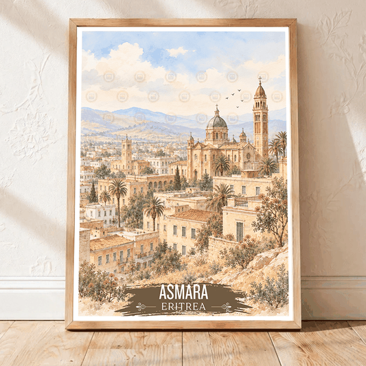 Asmara - Eritrea - Travel Wall Art Deco Poster Print | Modern Style - Travel Art Poster Print