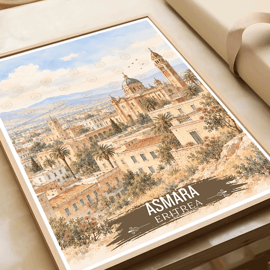 Asmara - Eritrea - Travel Wall Art Deco Poster Print | Modern Style - Travel Art Poster Print