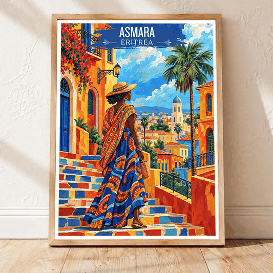 Asmara - Eritrea - Travel Wall Art Deco Poster Print | Modern Style - Travel Art Poster Print