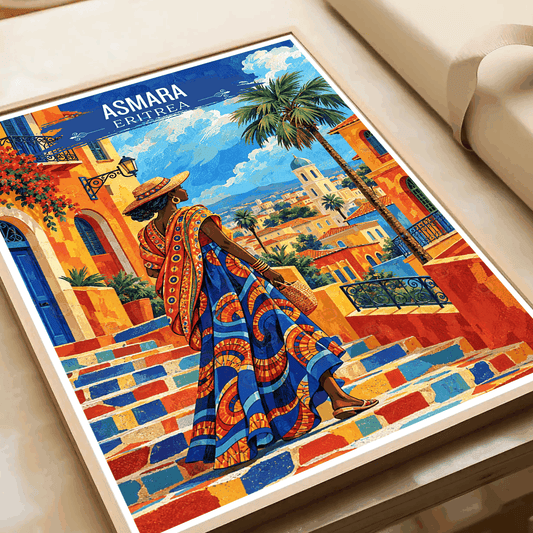 Asmara - Eritrea - Travel Wall Art Deco Poster Print | Modern Style - Travel Art Poster Print