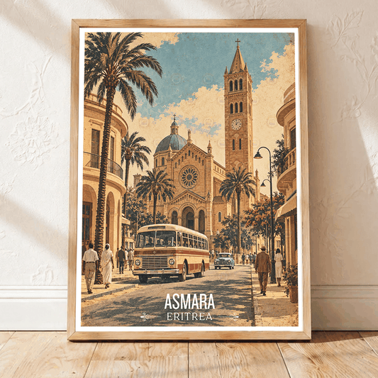Asmara - Eritrea - Travel Wall Art Deco Poster Print | Modern Style - Travel Art Poster Print