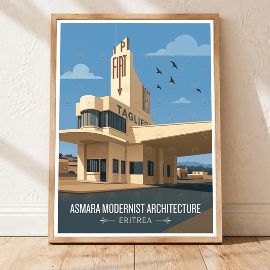 Asmara - Eritrea - Travel Wall Art Deco Poster Print | Modern Style - Travel Art Poster Print