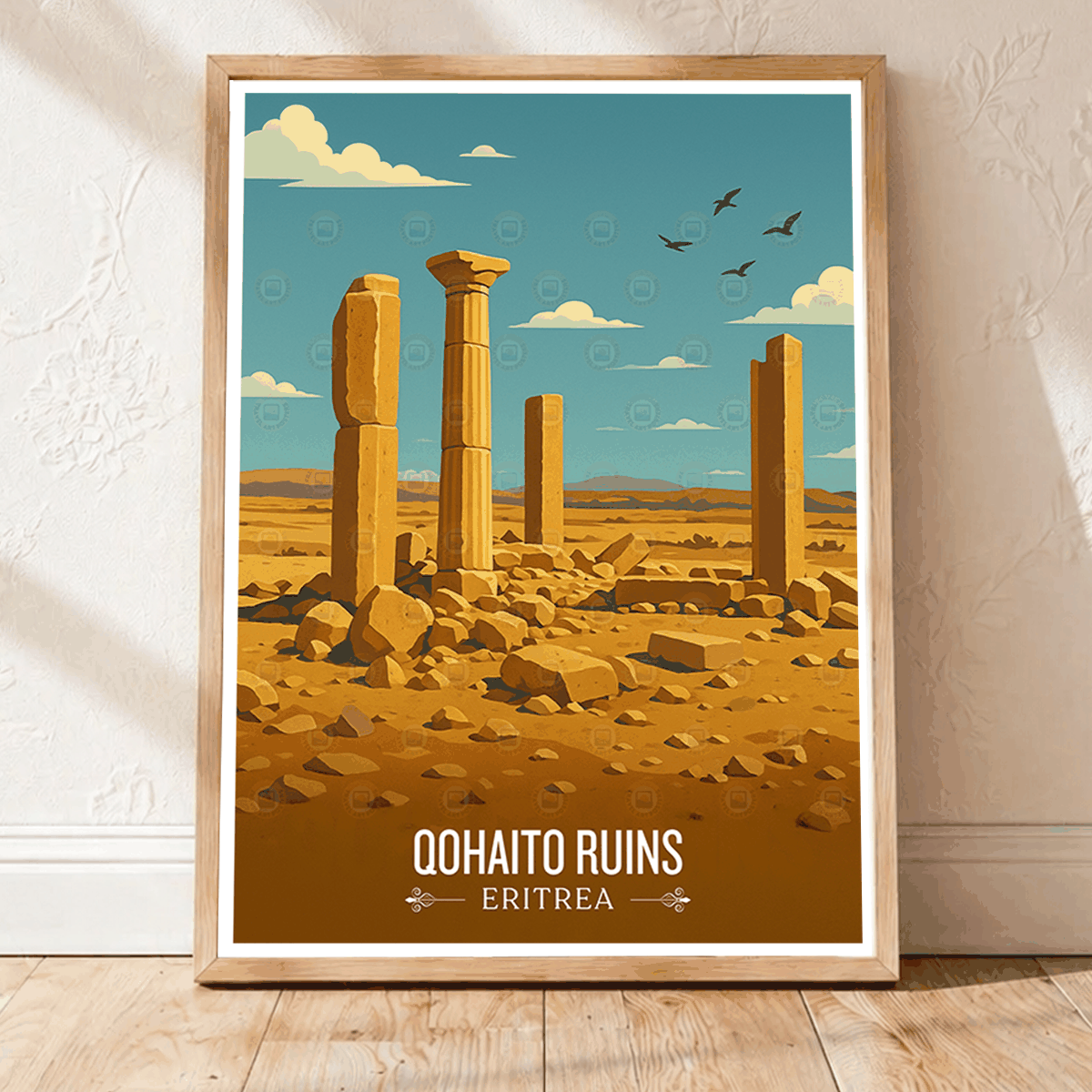 Qohaito Ruins - Eritrea - Travel Wall Art Deco Poster Print | Modern Style - Travel Art Poster Print