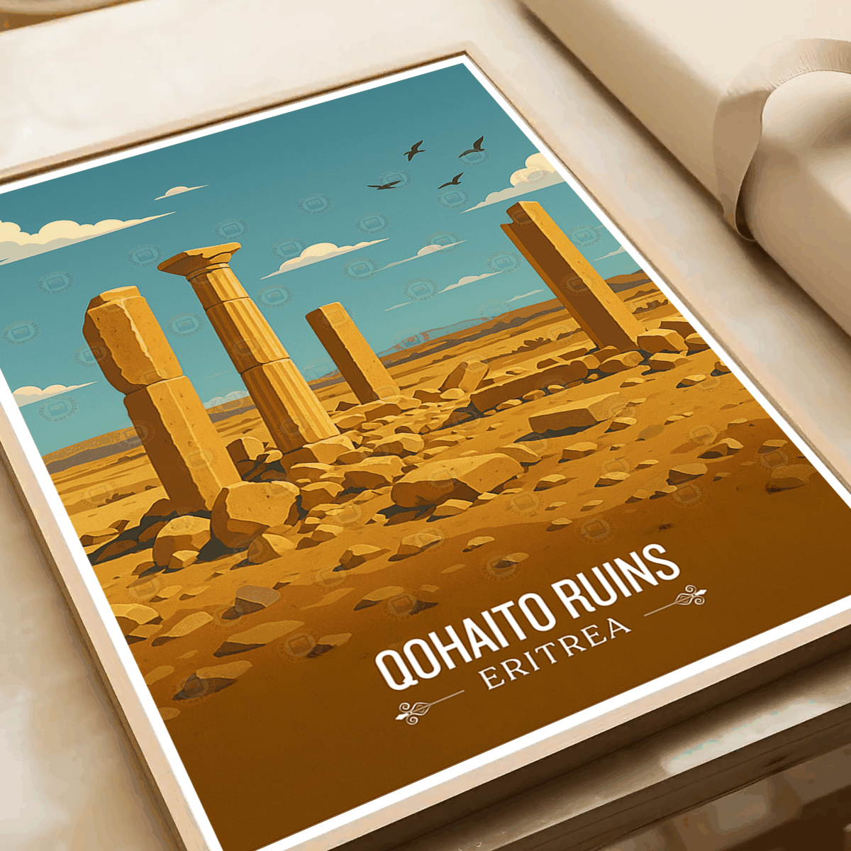 Qohaito Ruins - Eritrea - Travel Wall Art Deco Poster Print | Modern Style - Travel Art Poster Print