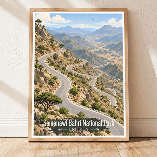 Semenawi Bahri National Park - Eritrea - Travel Wall Art Deco Poster Print | Modern Style - Travel Art Poster Print