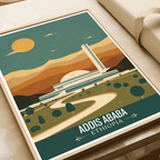 Addis Ababa - Ethiopia - Travel Art Wall Deco Poster | Modern Art Style - Travel Art Poster Print