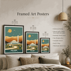 Addis Ababa - Ethiopia - Travel Art Wall Deco Poster | Modern Art Style - Travel Art Poster Print