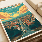Addis Ababa - Ethiopia - Travel Art Wall Deco Poster | Modern Art Style - Travel Art Poster Print