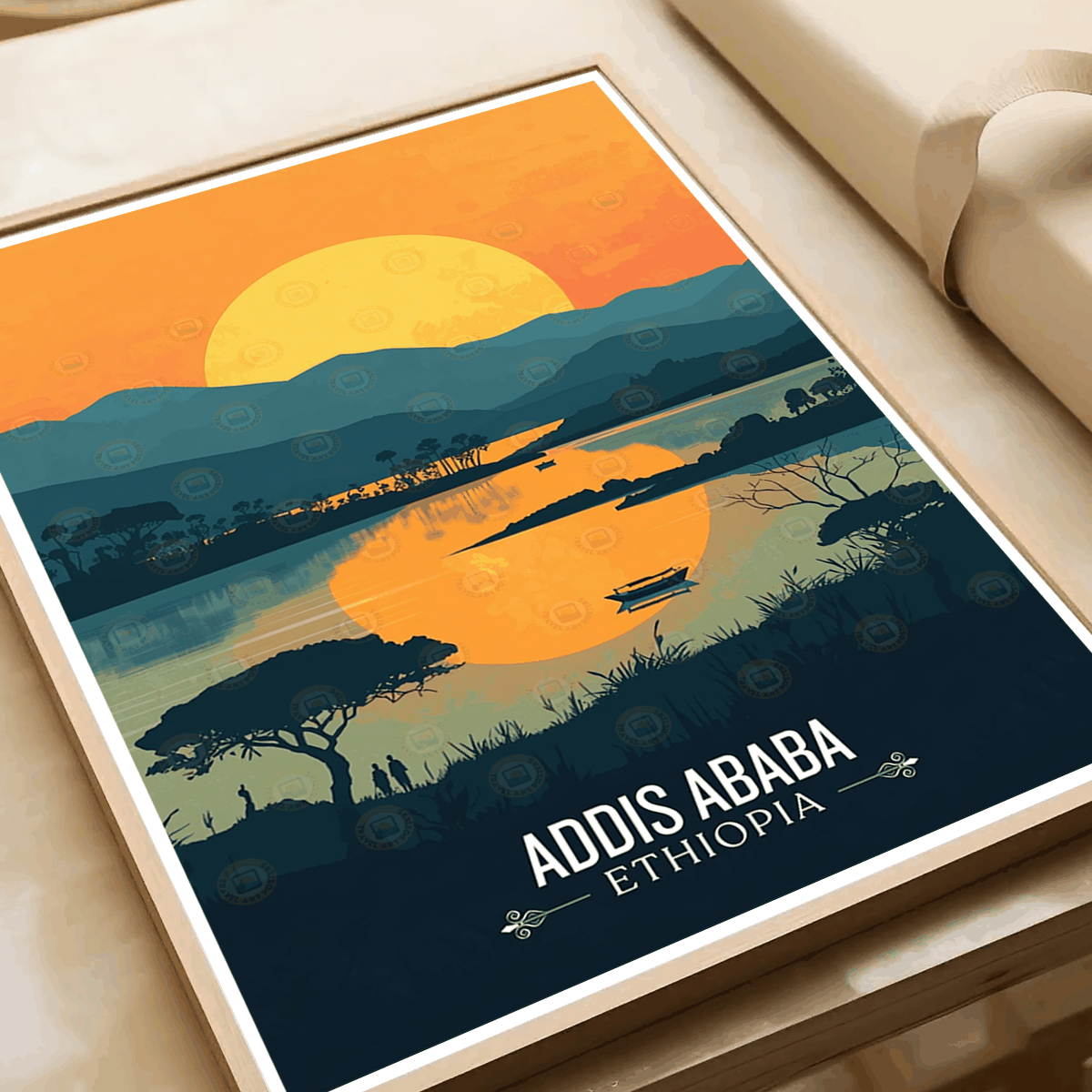 Addis Ababa - Ethiopia - Travel Art Wall Deco Poster | Modern Art Style - Travel Art Poster Print