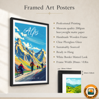 Alps - France - Travel Art Wall Deco Poster - Art Print - Travel Art Poster