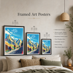 Alps - France - Travel Art Wall Deco Poster - Art Print - Travel Art Poster