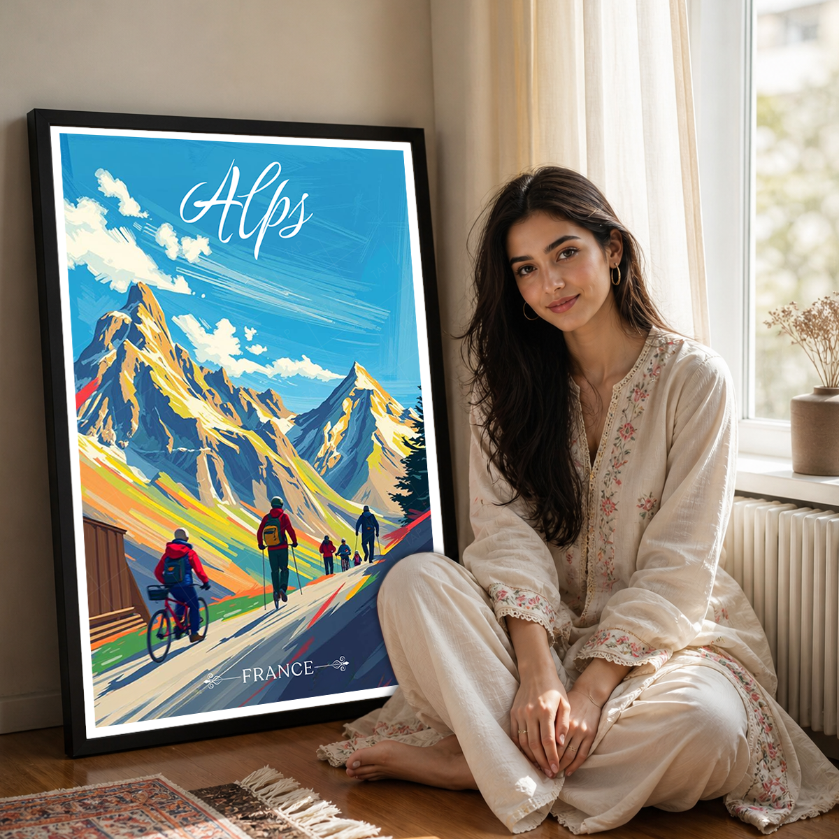 Alps - France - Travel Art Wall Deco Poster - Art Print - Travel Art Poster