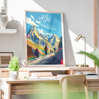 Alps - France - Travel Art Wall Deco Poster - Art Print - Travel Art Poster