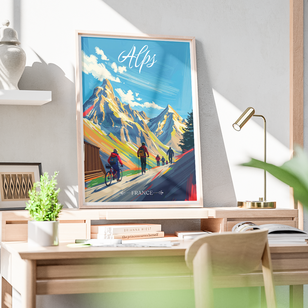 Alps - France - Travel Art Wall Deco Poster - Art Print - Travel Art Poster