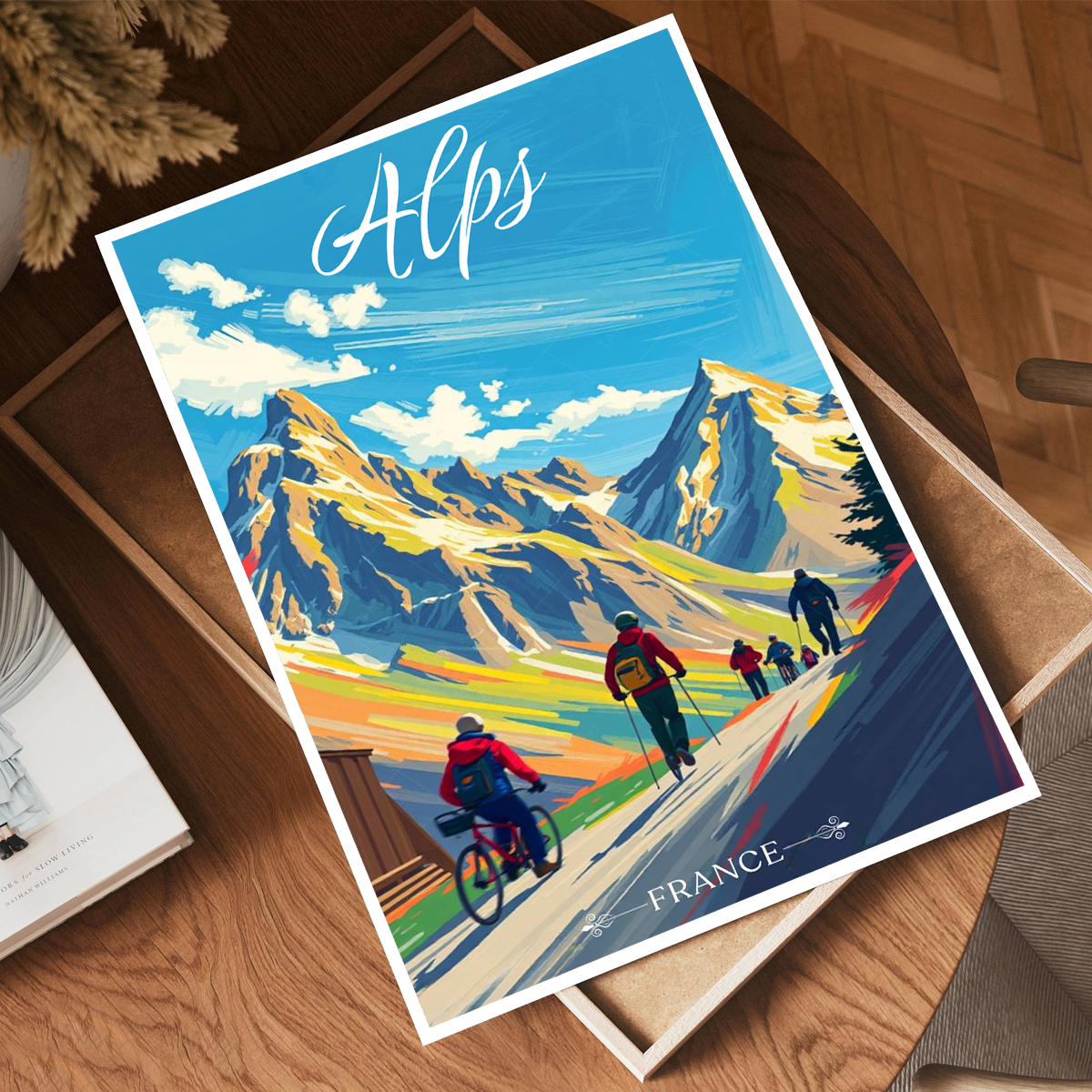 Alps - France - Travel Art Wall Deco Poster - Art Print - Travel Art Poster