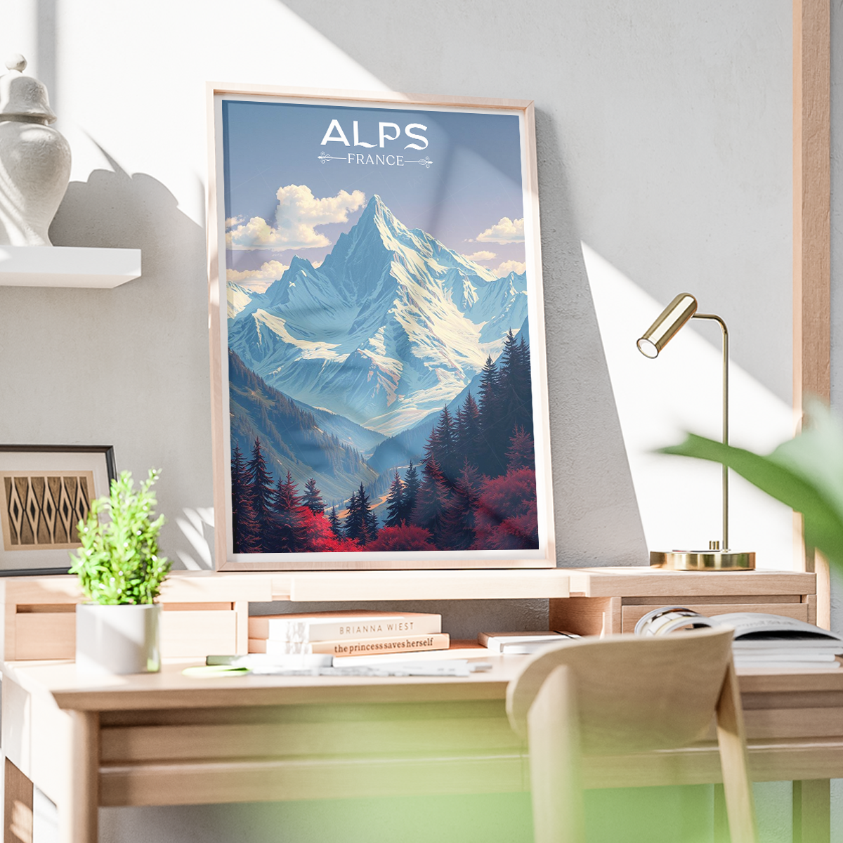 French Alps - France - Travel Art Wall Deco Poster - Art Print - Travel Art Poster
