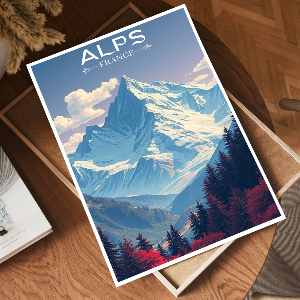 French Alps - France - Travel Art Wall Deco Poster - Art Print - Travel Art Poster