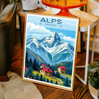 Alpes Françaises - France - Travel Art Wall Deco Poster - Art Print - Travel Art Poster