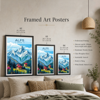 Alpes Françaises - France - Travel Art Wall Deco Poster - Art Print - Travel Art Poster