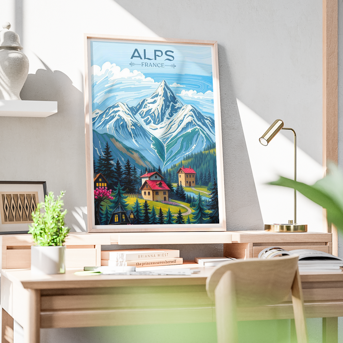 Alpes Françaises - France - Travel Art Wall Deco Poster - Art Print - Travel Art Poster
