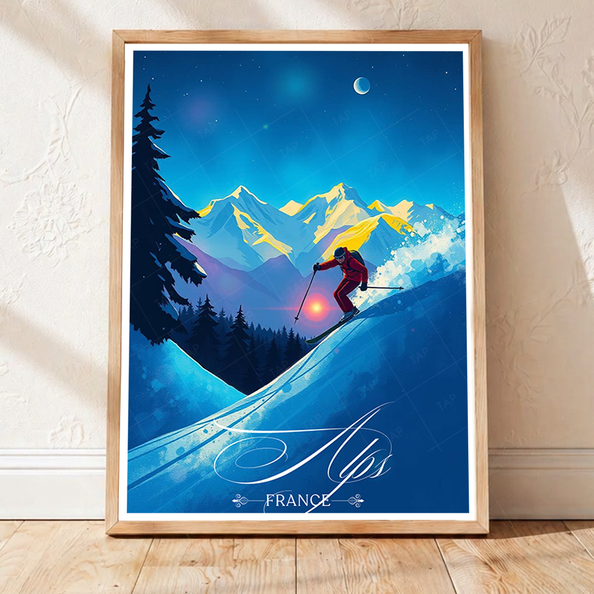 Graian Alps - France - Travel Art Wall Deco Poster - Art Print - Travel Art Poster