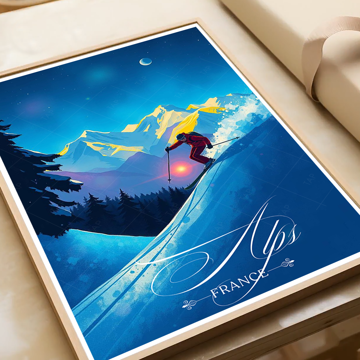 Graian Alps - France - Travel Art Wall Deco Poster - Art Print - Travel Art Poster