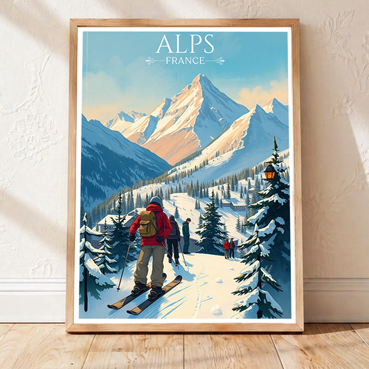 Dauphiné Alps - France - Travel Art Wall Deco Poster - Art Print - Travel Art Poster