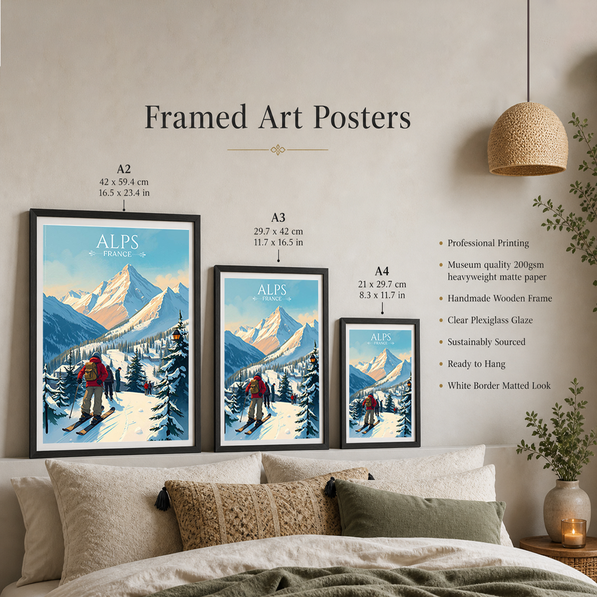 Dauphiné Alps - France - Travel Art Wall Deco Poster - Art Print - Travel Art Poster