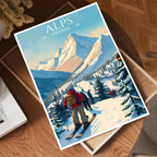 Dauphiné Alps - France - Travel Art Wall Deco Poster - Art Print - Travel Art Poster