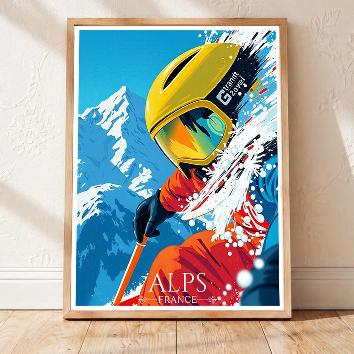 Auvergne-Rhône-Alpes - France - Travel Art Wall Deco Poster - Art Print - Travel Art Poster