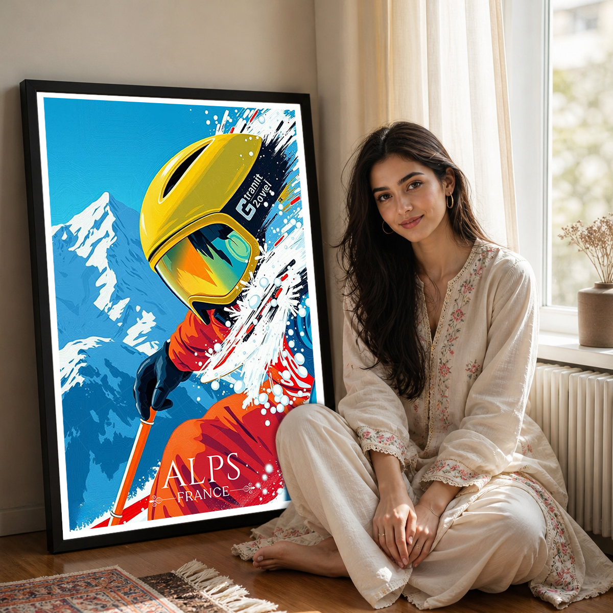 Auvergne-Rhône-Alpes - France - Travel Art Wall Deco Poster - Art Print - Travel Art Poster