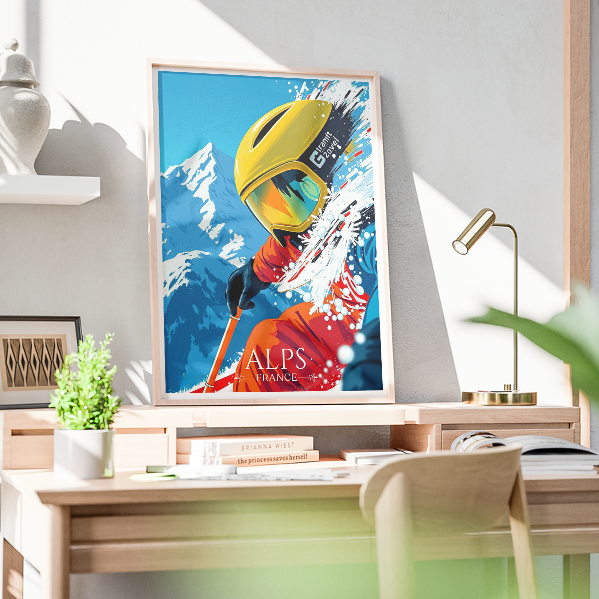 Auvergne-Rhône-Alpes - France - Travel Art Wall Deco Poster - Art Print - Travel Art Poster