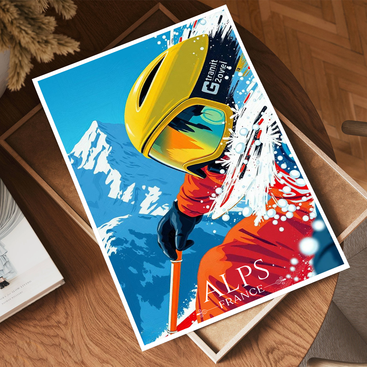 Auvergne-Rhône-Alpes - France - Travel Art Wall Deco Poster - Art Print - Travel Art Poster
