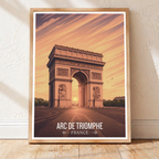 Arc De Triomphe - France - Travel Art Wall Deco Poster - Art Print - Travel Art Poster