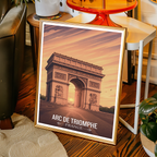 Arc De Triomphe - France - Travel Art Wall Deco Poster - Art Print - Travel Art Poster