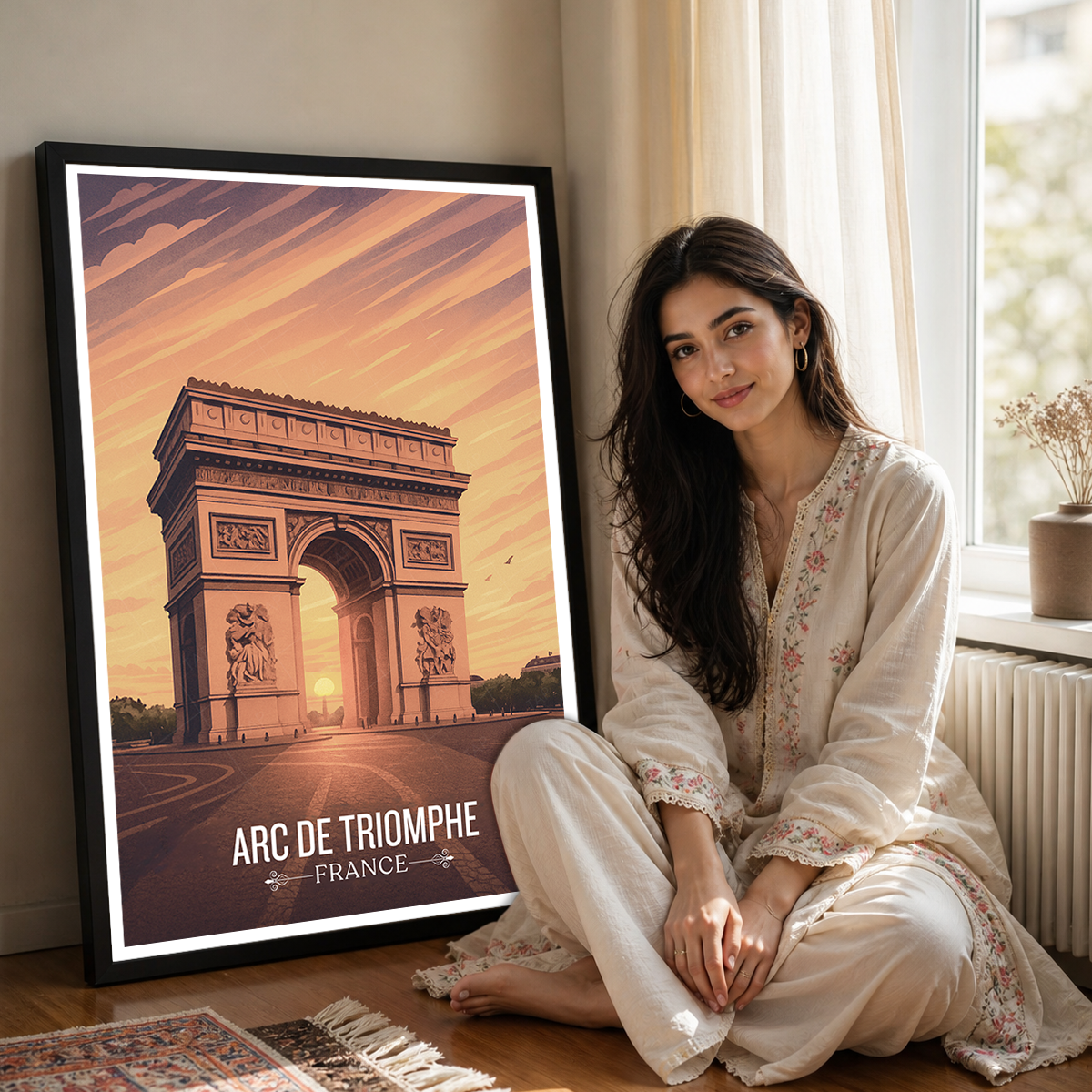 Arc De Triomphe - France - Travel Art Wall Deco Poster - Art Print - Travel Art Poster