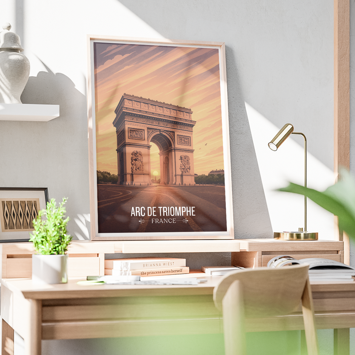 Arc De Triomphe - France - Travel Art Wall Deco Poster - Art Print - Travel Art Poster