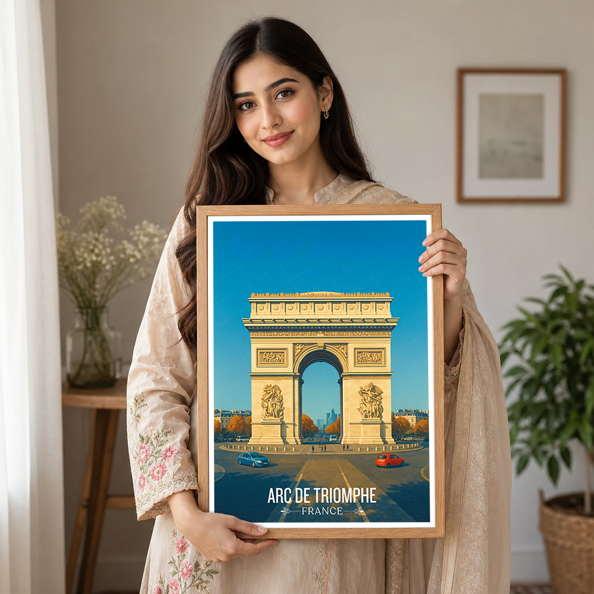 Arch of Triumph of the Star - France - Travel Art Wall Deco Poster - Art Print - Travel Art Poster