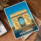 Arch of Triumph of the Star - France - Travel Art Wall Deco Poster - Art Print - Travel Art Poster