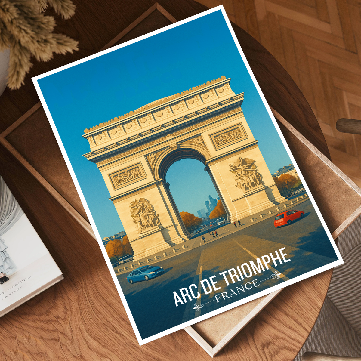 Arch of Triumph of the Star - France - Travel Art Wall Deco Poster - Art Print - Travel Art Poster